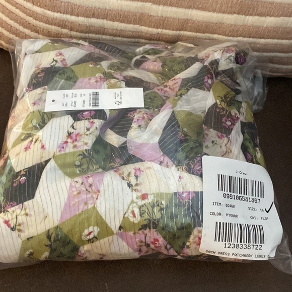 J Crew Lurex® chiffon midi dress in patchwork print BG460 - Picture 5 of 5